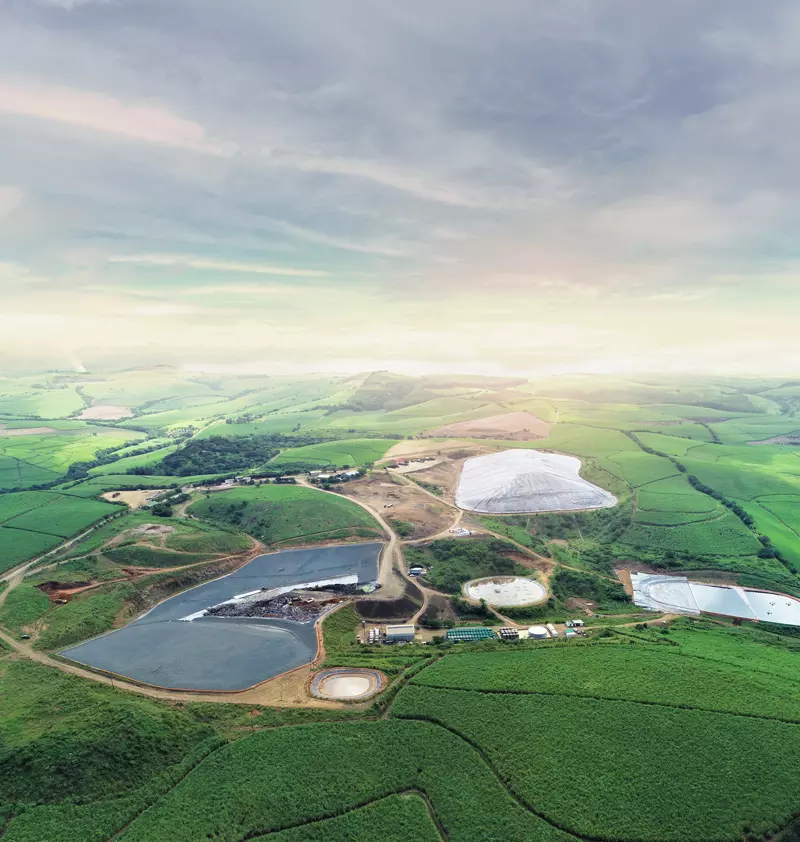 Aerial landfill management site